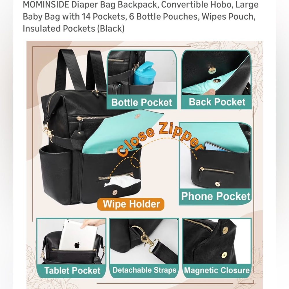 Mominside Boho Diaper Bag - Picture 7 of 11